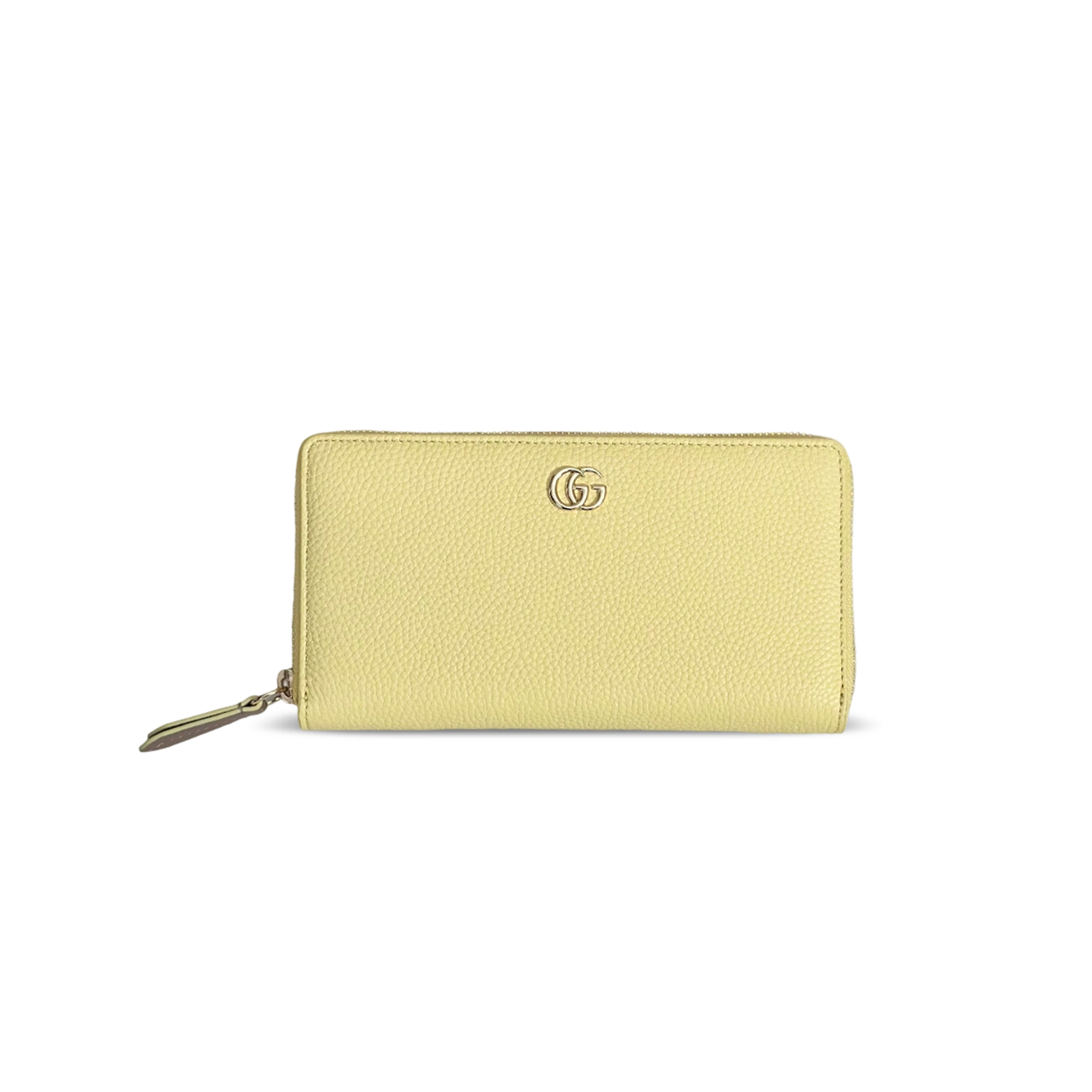 GUCCI BI-COLOR GG MARMONT ZIP AROUND WALLET 456117 (19*10.5*2cm)